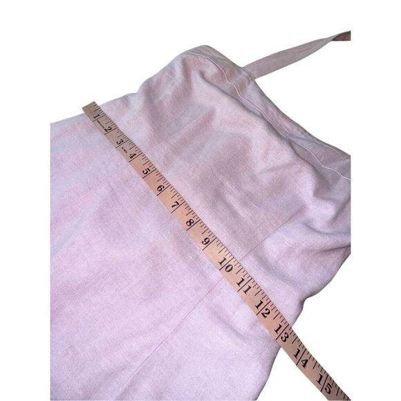 Abercrombie & Fitch Pink Linen Blend Halter Top Mini Dress Size S - Picture 8 of 12
